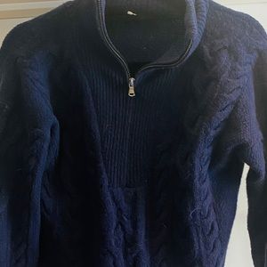 Jcrew womans cable quarter zip sweater